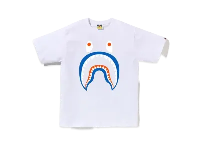 A BATHING APE Colors Shark Ponr Tee "White"