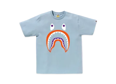 A BATHING APE Colors Shark Ponr Tee "Sax"