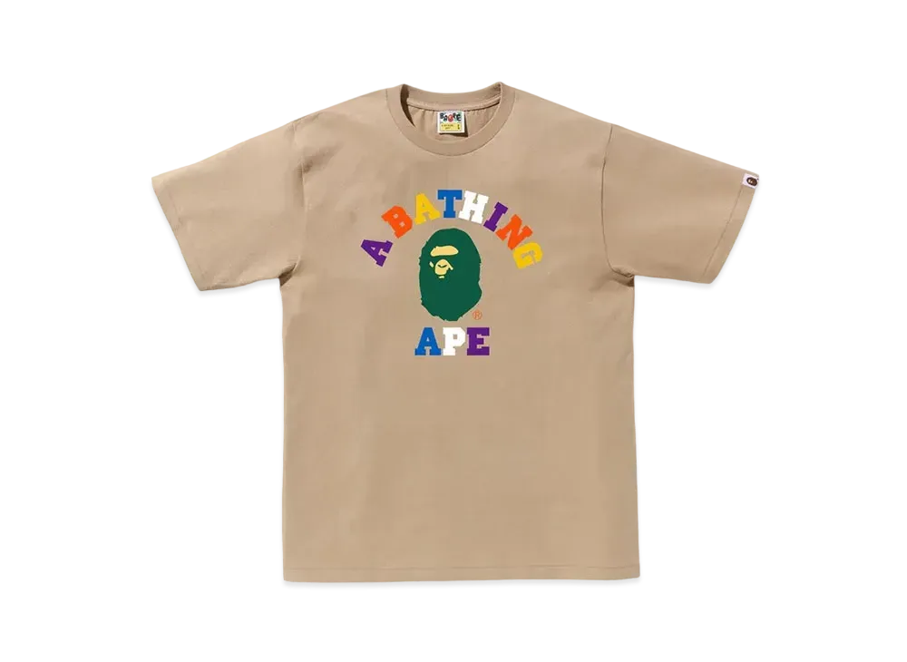 A BATHING APE Colors College Tee "Beige"