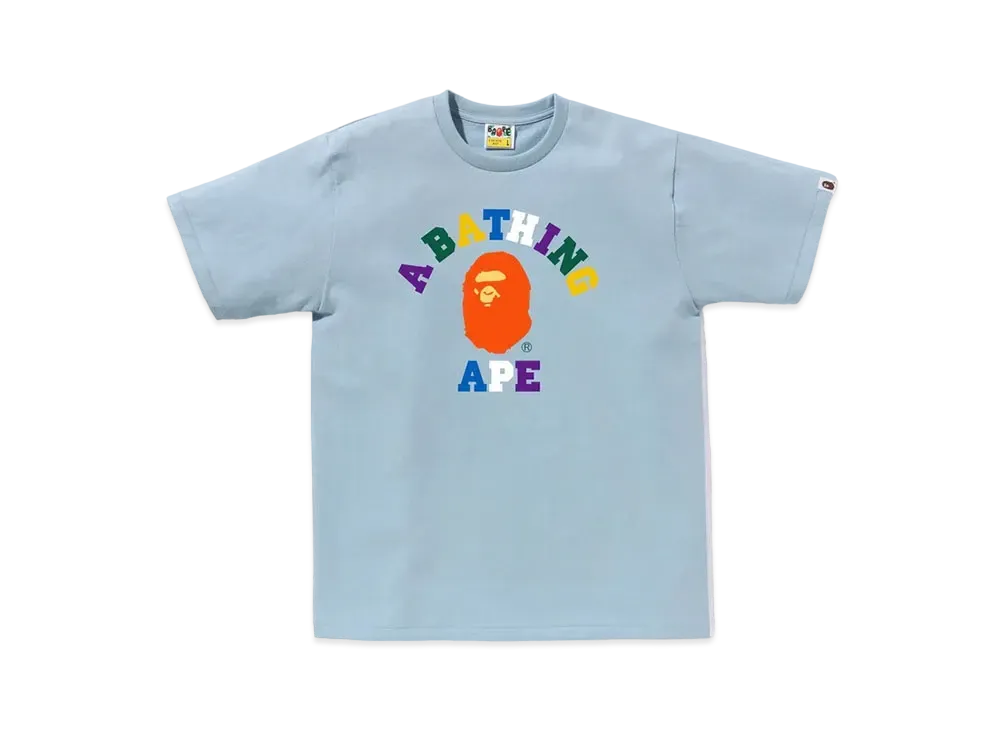 A BATHING APE Colors College Tee "Sax"