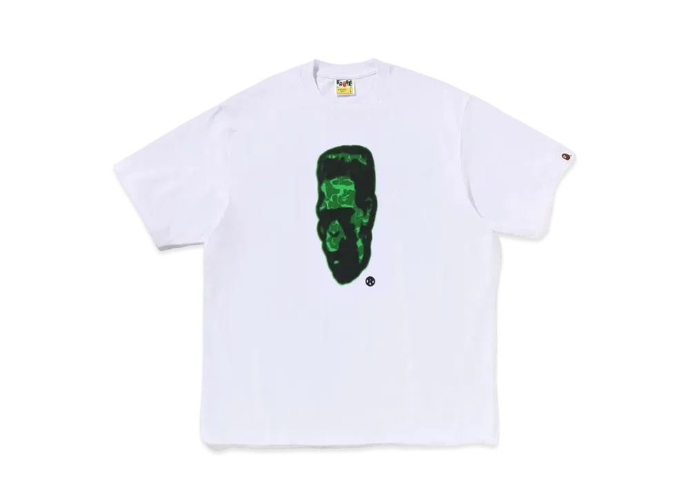 A BATHING APE Spray Frankenstein Relaxed Fit Tee "White"