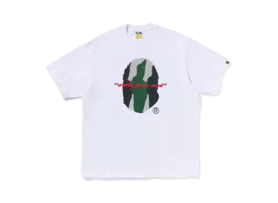 A BATHING APE Shark Seijin Ape Head Relaxed Fit Tee "White"