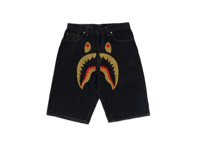A BATHING APE Shark Denim Shorts "Indigo"
