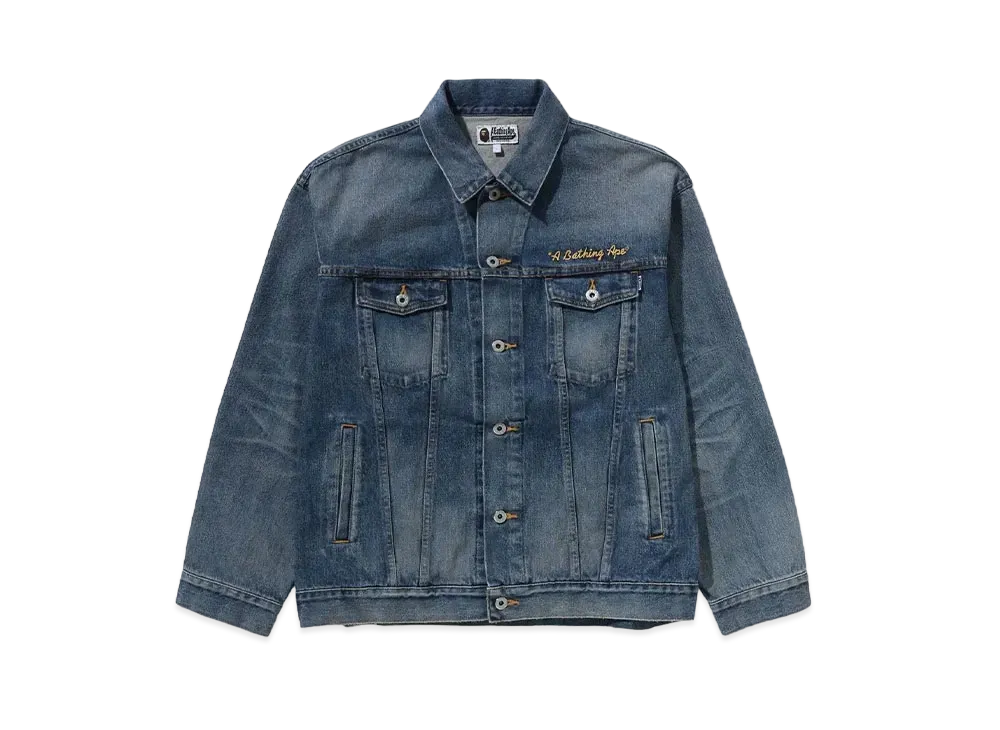 A BATHING APE Damage Denim Jacket "Indigo"