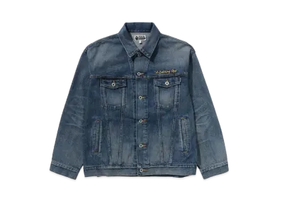 A BATHING APE Damage Denim Jacket "Indigo"