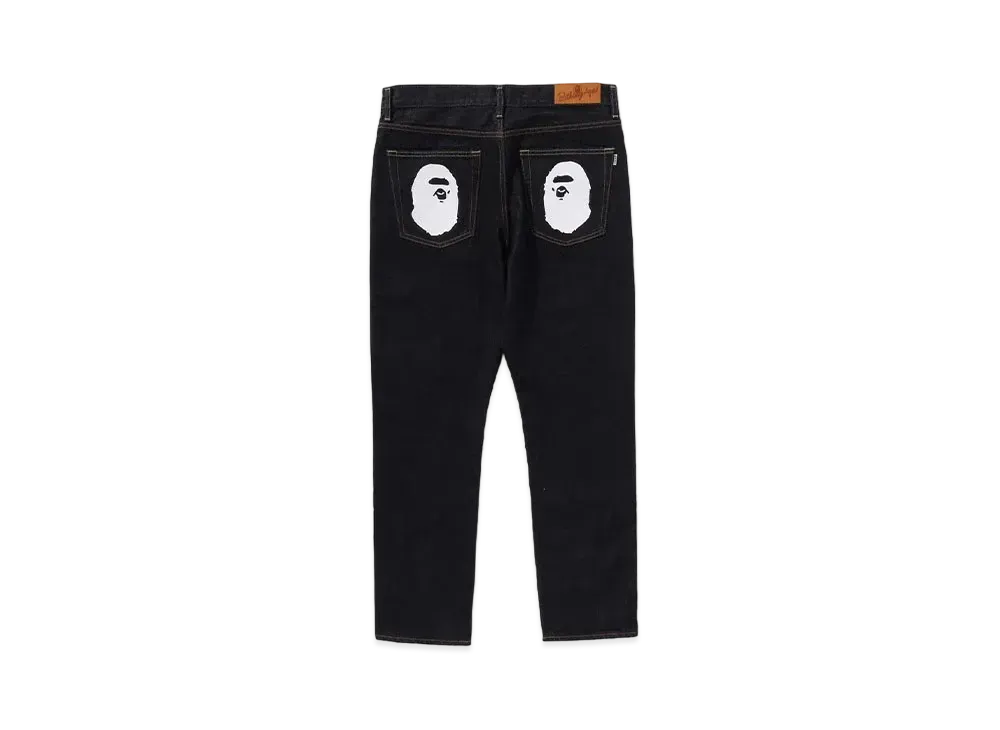 A BATHING APE Ape Head Denim Pants "Indigo"