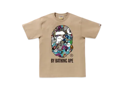 A BATHING APE Comic Art By Bathing Ape Tee "Beige"