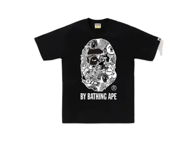 A BATHING APE Comic Art By Bathing Ape Tee "Black"