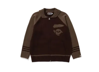 A BATHING APE Cowichan Sweater "Brown"