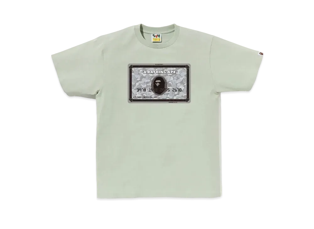 A BATHING APE Bapec Online ExclusiveBape Card Tee "Green/Silver"