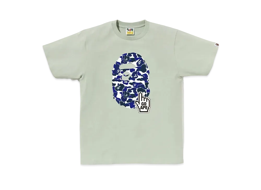 A BATHING APE Bapec Online ExclusiveBape Camo Go Ape Pointer Big Ape Head Tee "Green"