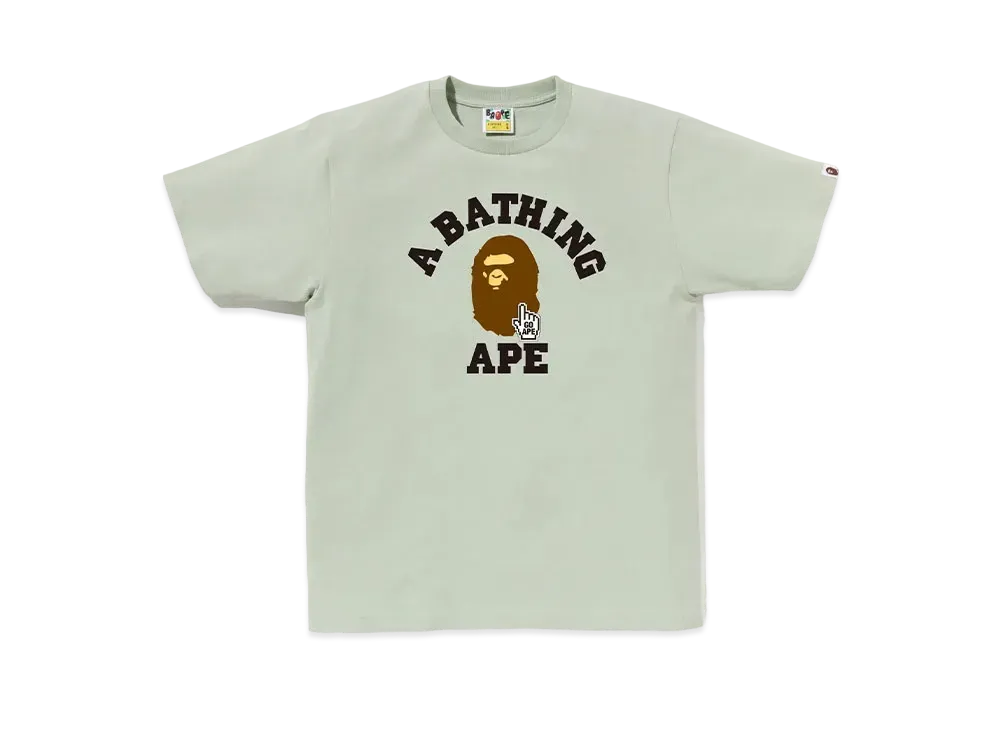 A BATHING APE Bapec Online ExclusiveGo Ape Pointer College Tee "Green"