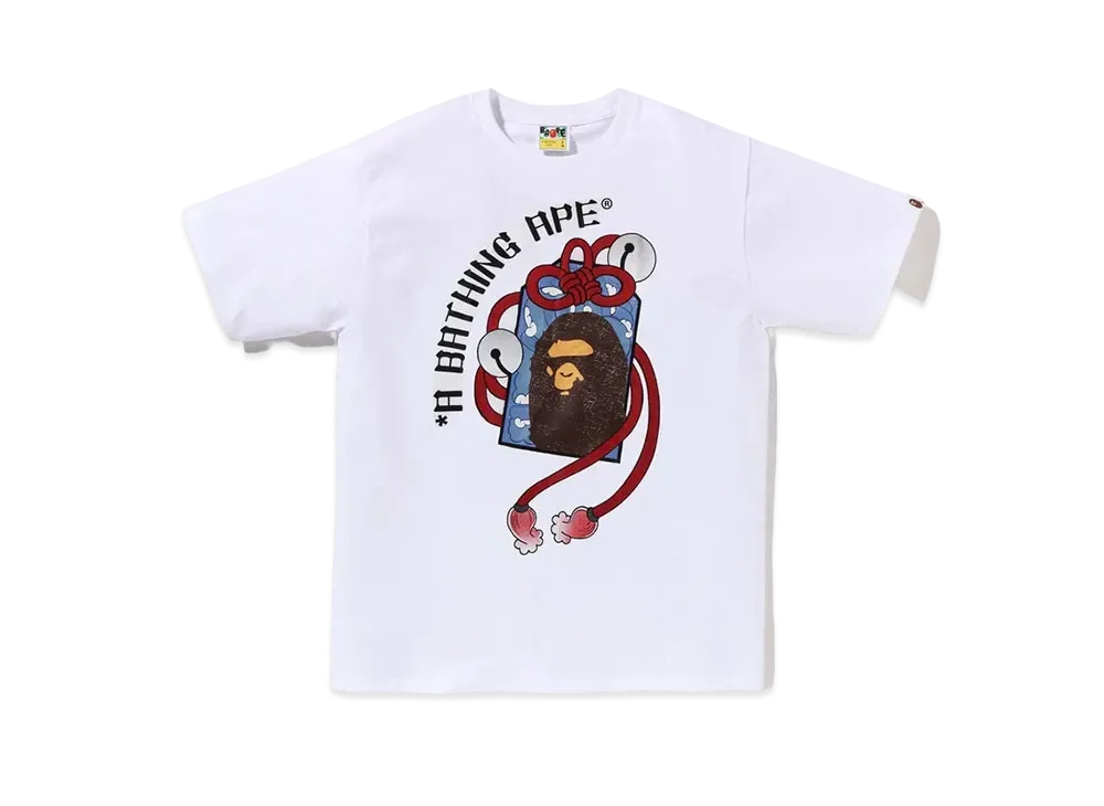 A BATHING APE Japanese Traditional Charm Tee "White"