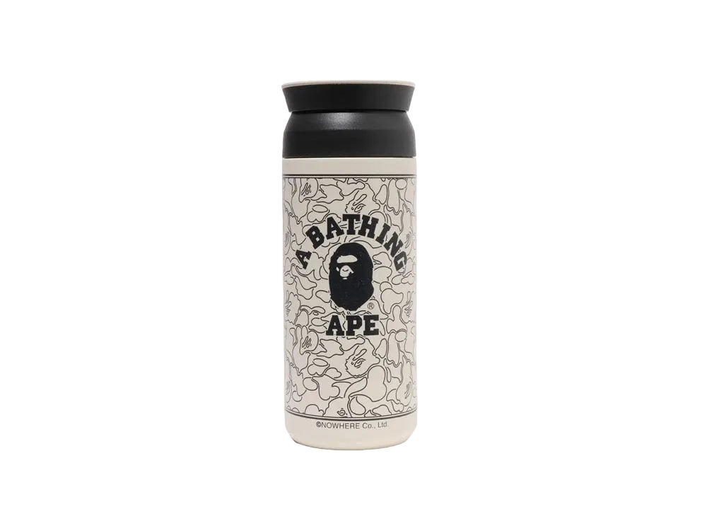 A BATHING APE BAPE KIDS x KINTO Abc Neon Camo Tumbler "Ivory"