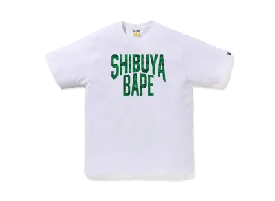 A BATHING APE Bape Store Shibuya NYC Logo Tee "White"