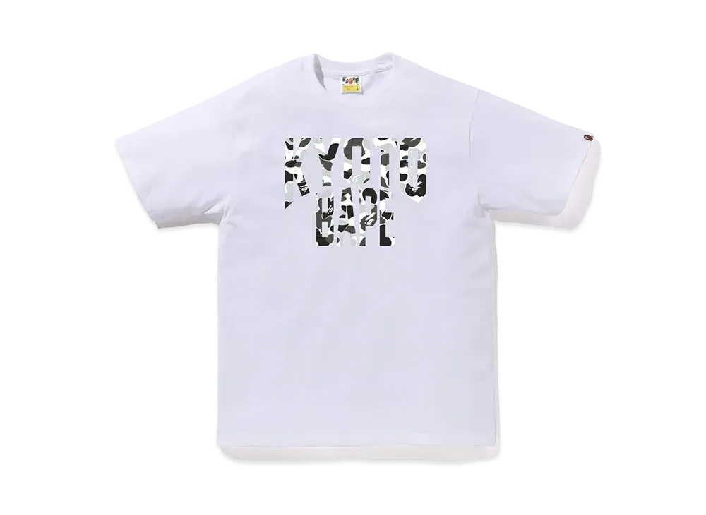 A BATHING APE Bape Store Kyoto NYC Logo Tee "White"