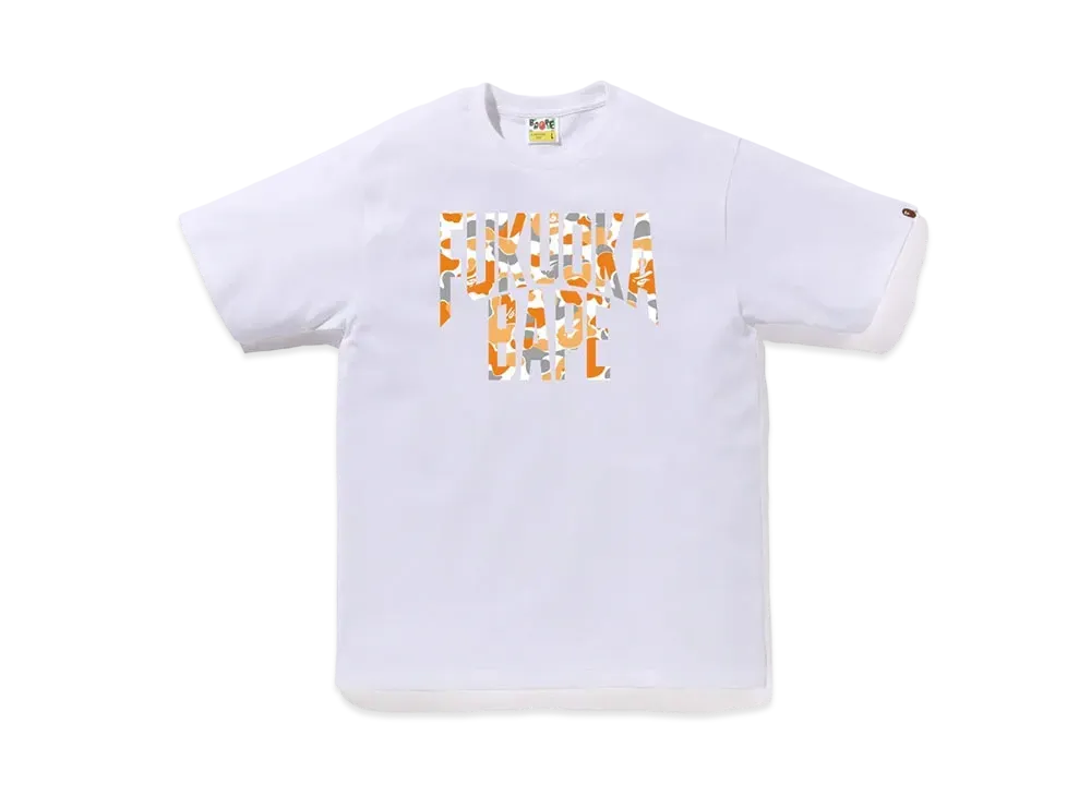 A BATHING APE Bape Store Fukuoka NYC Logo Tee "White"