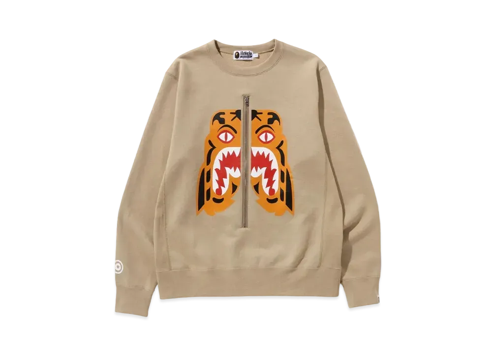 A BATHING APE Tiger Crewneck "Beige"