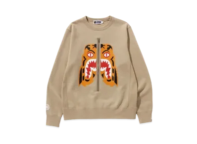 A BATHING APE Tiger Crewneck "Beige"