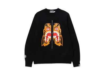 A BATHING APE Tiger Crewneck "Black"