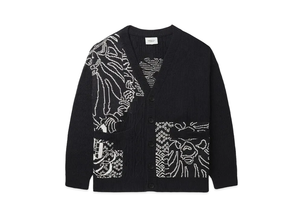 A BATHING APE Bape Black Logo Cardigan "Black"