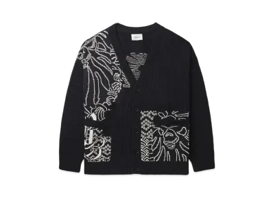 A BATHING APE Bape Black Logo Cardigan "Black"