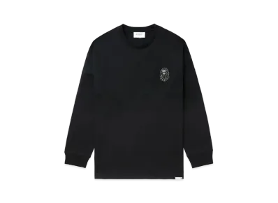 A BATHING APE Bape Black Tonal Bape Logo Long Sleeve Tee "Charcoal"