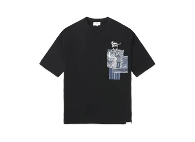A BATHING APE Bape Black Patchwork Pocket Tee "Black"