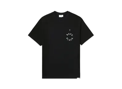 A BATHING APE Bape Black Ape Head Stitch Logo Pocket Tee "Black"