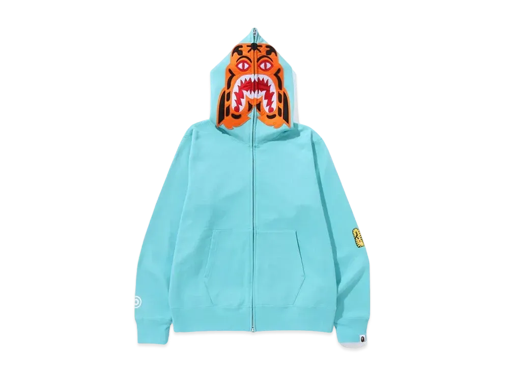 A BATHING APE Tiger Full Zip Hoodie "Green"