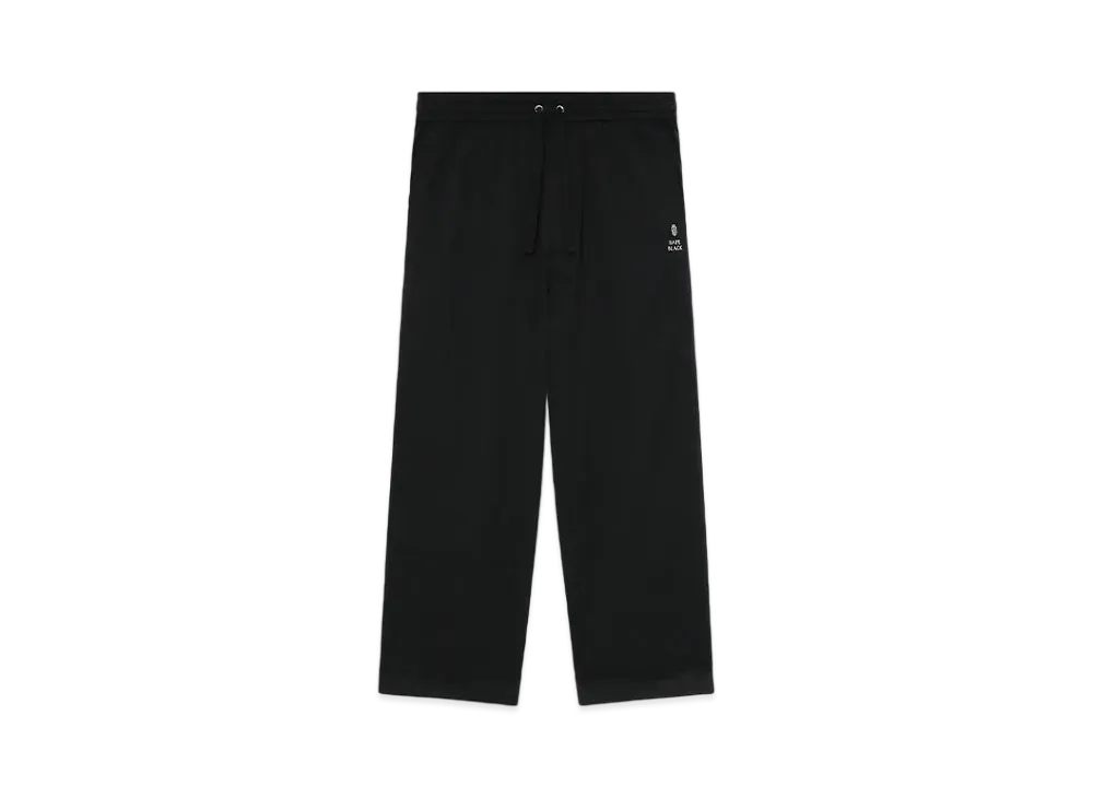 A BATHING APE Bape Black Easy Pants With Logo Hem Tape "Black"