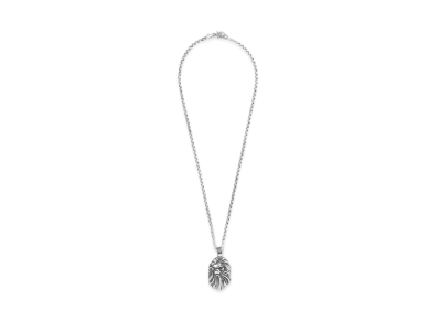 A BATHING APE Bape Black Necklace "Silver"