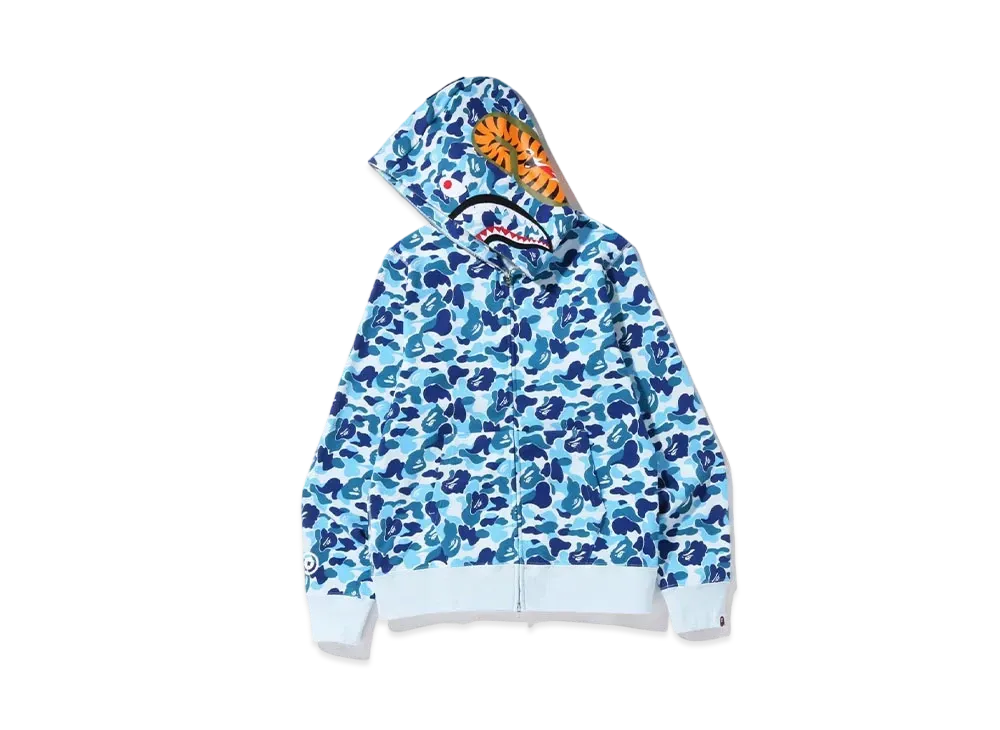 A BATHING APE ABC Camo Shark Full Zip Hoodie "Blue"