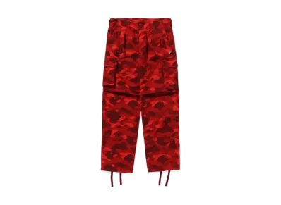 A BATHING APE Color Camo 6 Pocket Pants "Red"