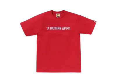 A BATHING APE Logo Tee "Red"