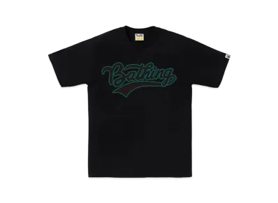 A BATHING APE Varsity Baseball Logo Tee "Black"