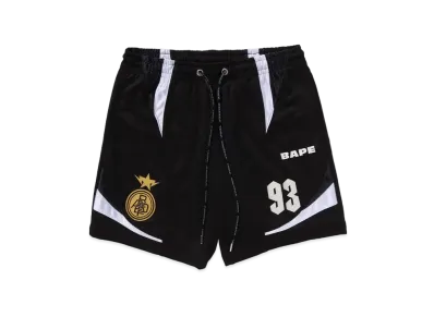 A BATHING APE Multi Logo Relaxed Fit Soccer Shorts "Black"