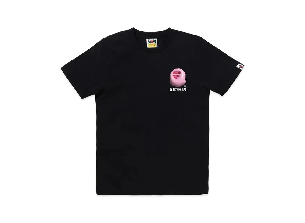A BATHING APE 3D Art Ape Head Tee "Black/Pink"