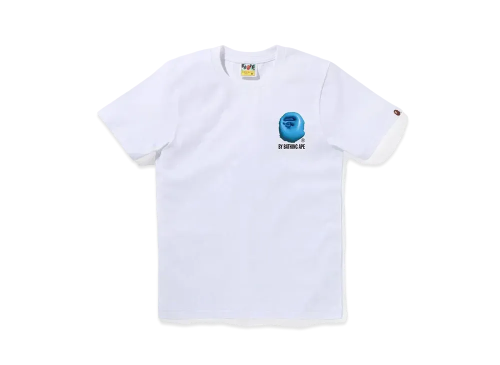 A BATHING APE 3D Art Ape Head Tee "White/Blue"