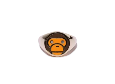 A BATHING APE Baby Milo Signet Ring "Gold"