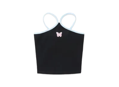 A BATHING APE Printed Halterneck Tank Top "Charcoal"