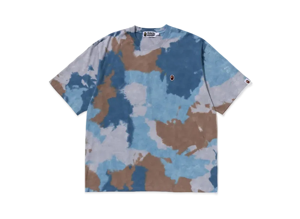 A BATHING APE Chusen One Point Relaxed Fit Tee "Blue"