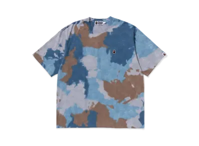 A BATHING APE Chusen One Point Relaxed Fit Tee "Blue"