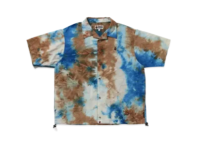 A BATHING APE Chusen One Point Open Collar Shirt "Blue"