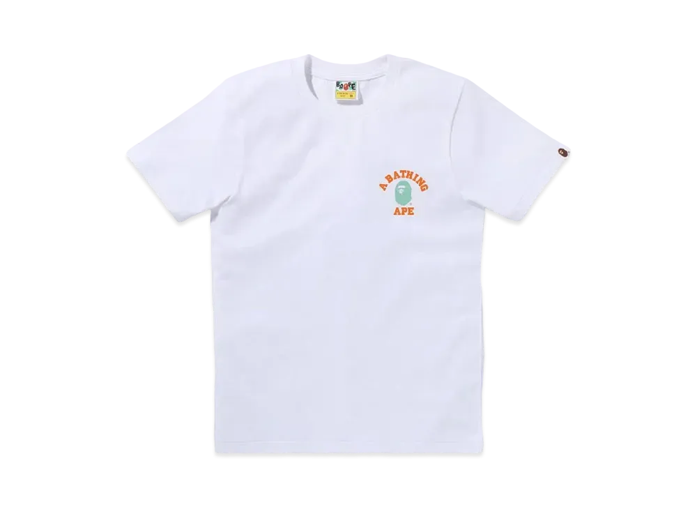A BATHING APE College One Point Tee "White"