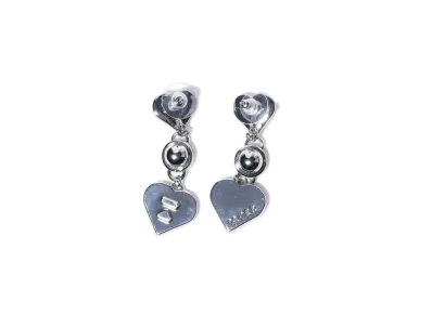 A BATHING APE Logo Charm Detail Earring "Silver"