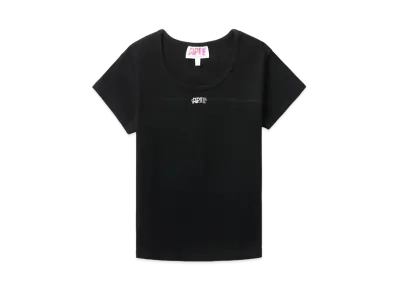 A BATHING APE Metal Trim Overlock Stitching Tee "Black"