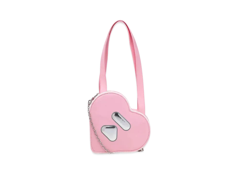 A BATHING APE Logo Heart Shape Bag "Pink"