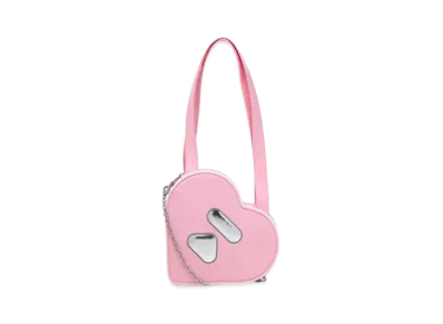 A BATHING APE Logo Heart Shape Bag "Pink"