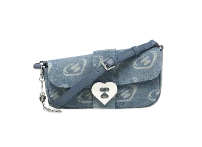 A BATHING APE Pattern Denim Handbag #2 "Lightindi"
